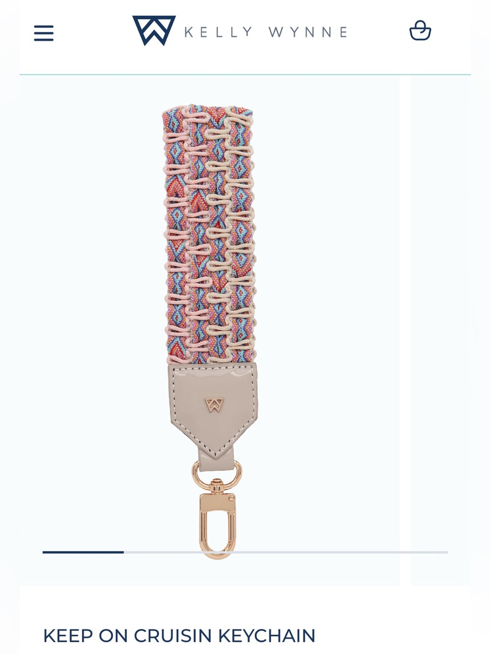 Kelly Wynne - Keep on Crusin Keychain in Taupe